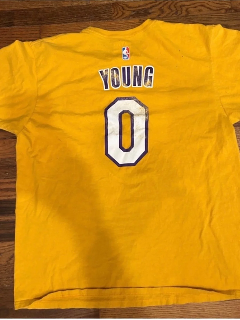 adidas Yellow Los Angeles Lakers Graphic Short Sleeve Tee